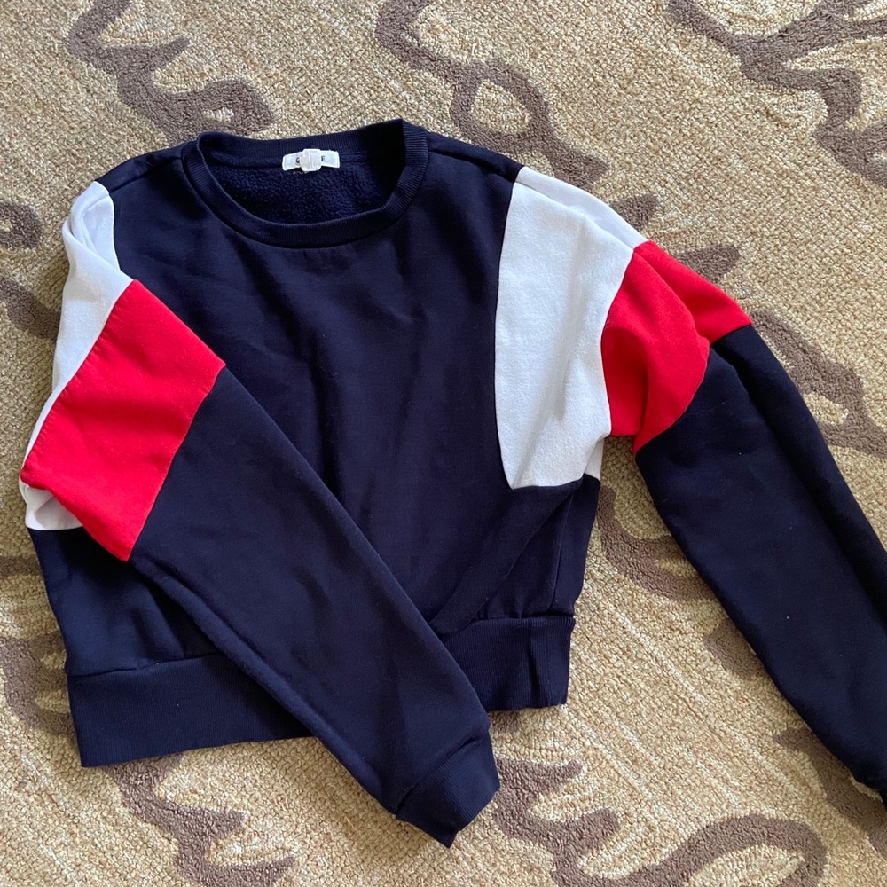 Garage Crop Sweatshirt; Color block; Size S